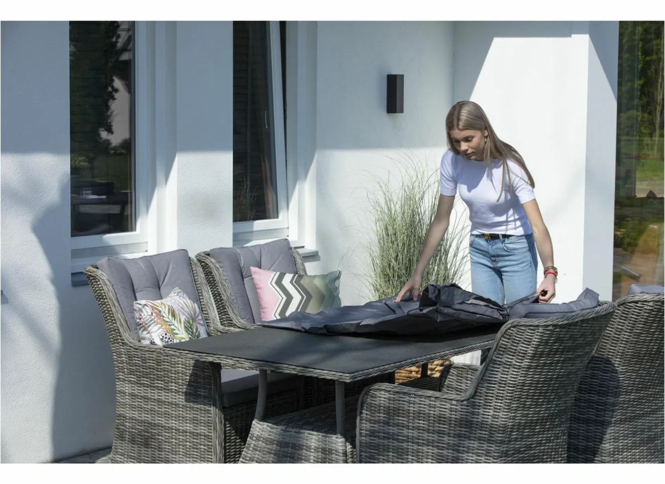 Madison Bescherming|Beschermhoes 255x255cm grijs