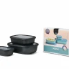 Mepal Bewaardoos Cirqula , set van 3- Microgolfschalen|Bewaardozen