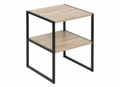 Bijzettafel Aliaj 40x40x50cm - decor - beige & zwart- Bijzettafels