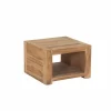Bijzettafel Carbone 60x60cm - sheesham massief & decor - naturel- Bijzettafels