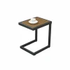 Bijzettafel Nirvana 40x32x45cm - aluminium/polywood - antraciet- Bijzettuinmeubelen|Bijzettafels