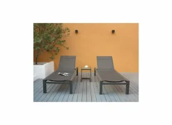 Bijzettafel Nirvana 40x32x45cm - aluminium/polywood - antraciet- Bijzettuinmeubelen|Bijzettafels