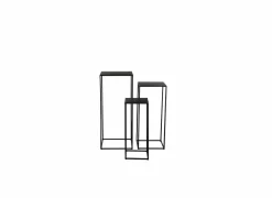 Edelman Bijzettafel Quinty 30x30cm - metaal - zwart - set van 3- Bijzettafels