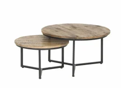 Bijzettafel Scrooge 75x75cm - metaal - naturel- Bijzettafels|Salontafels