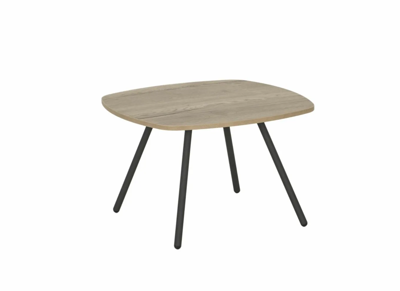 Perfecta Bijzettafels|Bijzettafel Trevi Ø70cm - decor - antraciet & eik naturel