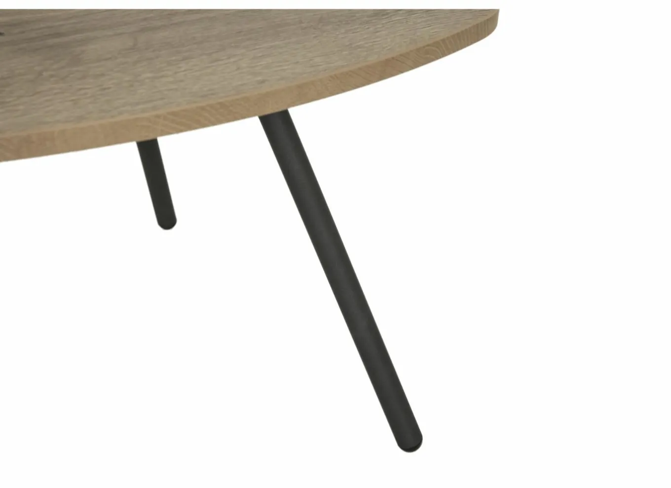 Perfecta Bijzettafels|Bijzettafel Trevi Ø70cm - decor - antraciet & eik naturel