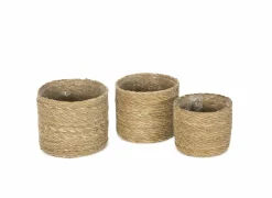 Vazen & Bloempotten|Vazen & Bloempotten|Bloempot Bota set van 3 - zeegras - naturel