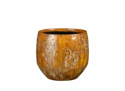 Vazen & Bloempotten|Vazen & Bloempotten|Bloempot Harris Ø20x18cm - keramiek - donkergeel