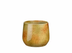 Bloempot Hugo Ø17x15cm - terracotta - oker- Vazen & Bloempotten|Vazen & Bloempotten
