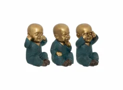 Boeddha beeld Sagesse Jiling H21cm set van 3- Decoratieve Accessoires