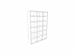 Rekken|Boekenkast|Boekenkast Capo 2 160x40x216cm - melamine - kastanje & zwart