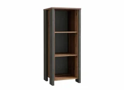 Boekenkast Clif-B 46x42x115cm - decor - old wood & donkergrijs- Boekenkast|Boekenkast