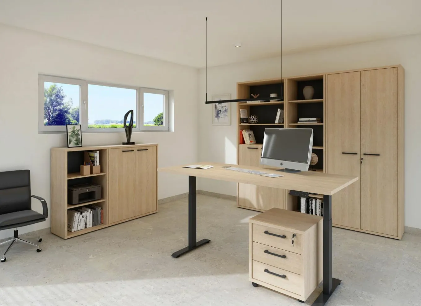 Boekenkast|Boekenkast|Boekenkast Flexo-2 60x40x216cm - decor - zand eik