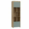 Boekenkast Hoa 59x41x204cm - decor - mauvella eik & groen- Boekenkast|Boekenkast