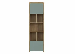 Boekenkast Hoa 59x41x204cm - decor - mauvella eik & groen- Boekenkast|Boekenkast