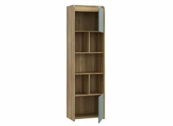 Boekenkast Hoa 59x41x204cm - decor - mauvella eik & groen- Boekenkast|Boekenkast