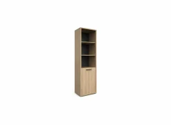 Boekenkast Tessa 60x44x210cm - melamine - zand eik- Boekenkast|Boekenkast