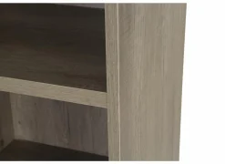 Gorbe Boekenkast 47x43x209cm - melamine - zwart & nebraska- Boekenkast|Boekenkast