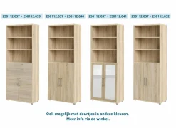Boekenrek Prima 89x40x222cm - decor - eik- Boekenkast|Boekenkast