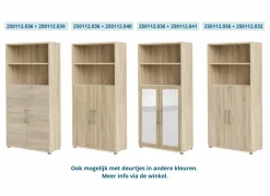 Rekken|Boekenkast|Boekenrek Prima 89x40x186cm - decor - eik
