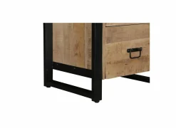 Boekenrek Sanguine 55x40x200cm - mango massief - natuur- Rekken|Boekenkast