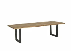 Boomstamtafel Scarface 240x110cm - sheesham massief - naturel- Eettafels