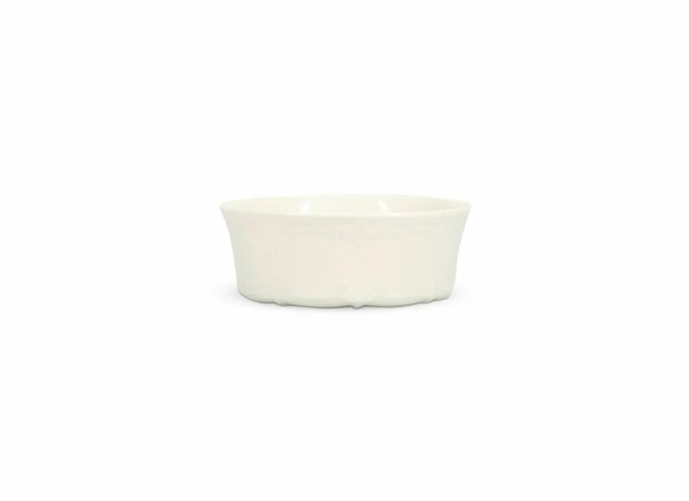 Bonbistro Platte Borden|Bord Retro Ø13x5cm - porselein - wit