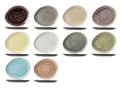 Cosy & Trendy Bord Streetfood festival 19,5x16cm - keramiek - multicolor- Platte Borden|Dessertborden