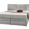 Boxsprings|Boxspring Amy 180x200cm - stof - lichtgrijs met opbergruimte