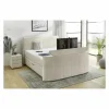Compleet Bed|Boxsprings|Boxspring Belair Normal 180x200cm - stof - beige met tv-lift en opbergruimte