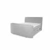 Boxspring Belair Normal 180x200cm - stof - lichtgrijs met tv-lift en opbergruimte- Compleet Bed|Boxsprings