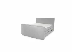 Boxspring Belair Normal 180x200cm - stof - lichtgrijs met tv-lift en opbergruimte- Compleet Bed|Boxsprings