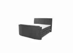 Boxspring Belair Normal 180x200cm - stof - antraciet met tv-lift en opbergruimte- Compleet Bed|Boxsprings