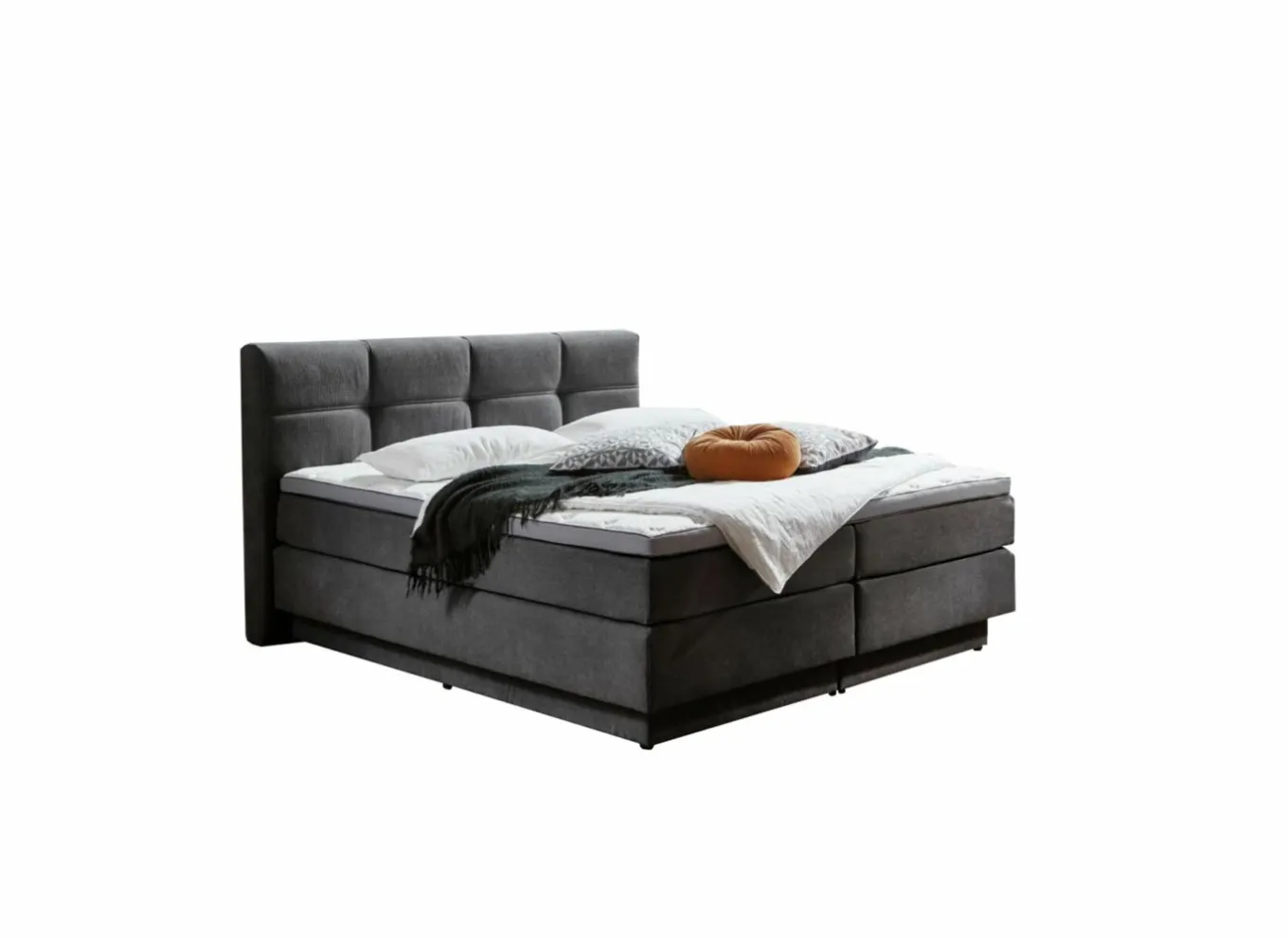 Boxsprings|Boxspring BX2110 Portage 160x200cm - stof - antraciet met opbergruimte