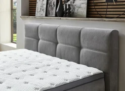 Boxsprings|Boxspring BX2110 Portage 160x200cm - stof - lichtgrijs met opbergruimte