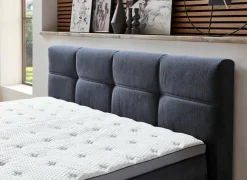 Boxspring BX2110 Portage 160x200cm - stof - grijsblauw met opbergruimte- Boxsprings