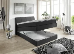 Boxsprings|Boxspring BX1440  120x200cm - stof - antraciet met opbergruimte