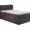 Boxspring BX1880  100x200cm - stof - grijs met opbergruimte- Compleet Bed|Boxsprings