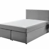 Boxspring BX890  120x200cm - stof - lichtgrijs- Boxsprings