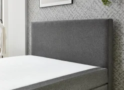 Boxspring BX890  160x200cm - stof - middengrijs- Boxsprings