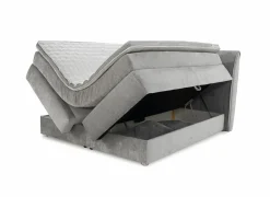 Boxsprings|Boxspring Caren Max 180x200cm - stof - grijs met opbergruimte