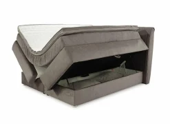 Boxspring Caren Mix 160x200cm - stof - taupe met opbergruimte- Boxsprings