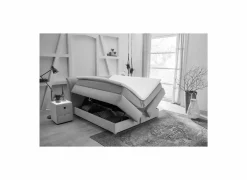 Boxsprings|Boxspring Carla Max 160x200cm - stof - beige met opbergruimte