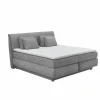 Boxspring Carla Max 180x200cm - stof - micro grijs met opbergruimte- Boxsprings