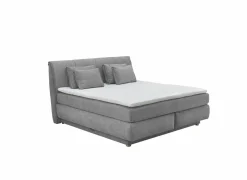 Boxspring Carla Max 180x200cm - stof - micro grijs met opbergruimte- Boxsprings