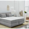 Boxspring Carla Max 160x200cm - stof - grijs met opbergruimte- Boxsprings