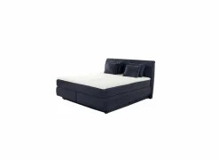 Boxspring Carla Max 180x200cm - stof - micro blauw met opbergruimte- Boxsprings