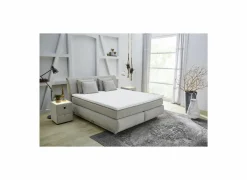 Boxspring Carla Mix 160x200cm - stof - beige met opbergruimte- Boxsprings