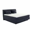 Boxspring Carla Mix 180x200cm - stof - micro blauw met opbergruimte- Boxsprings