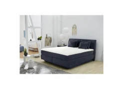 Boxspring Carla Mix 180x200cm - stof - micro blauw met opbergruimte- Boxsprings